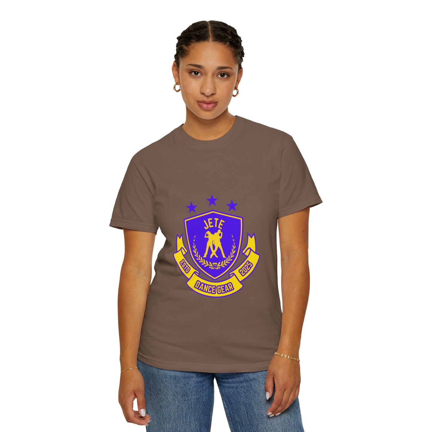 "Jeté Dance Gear" Unisex Garment-Dyed T-Shirt – Collegiate-Style Graphic Tee – Dance Apparel for Dancers & Performers