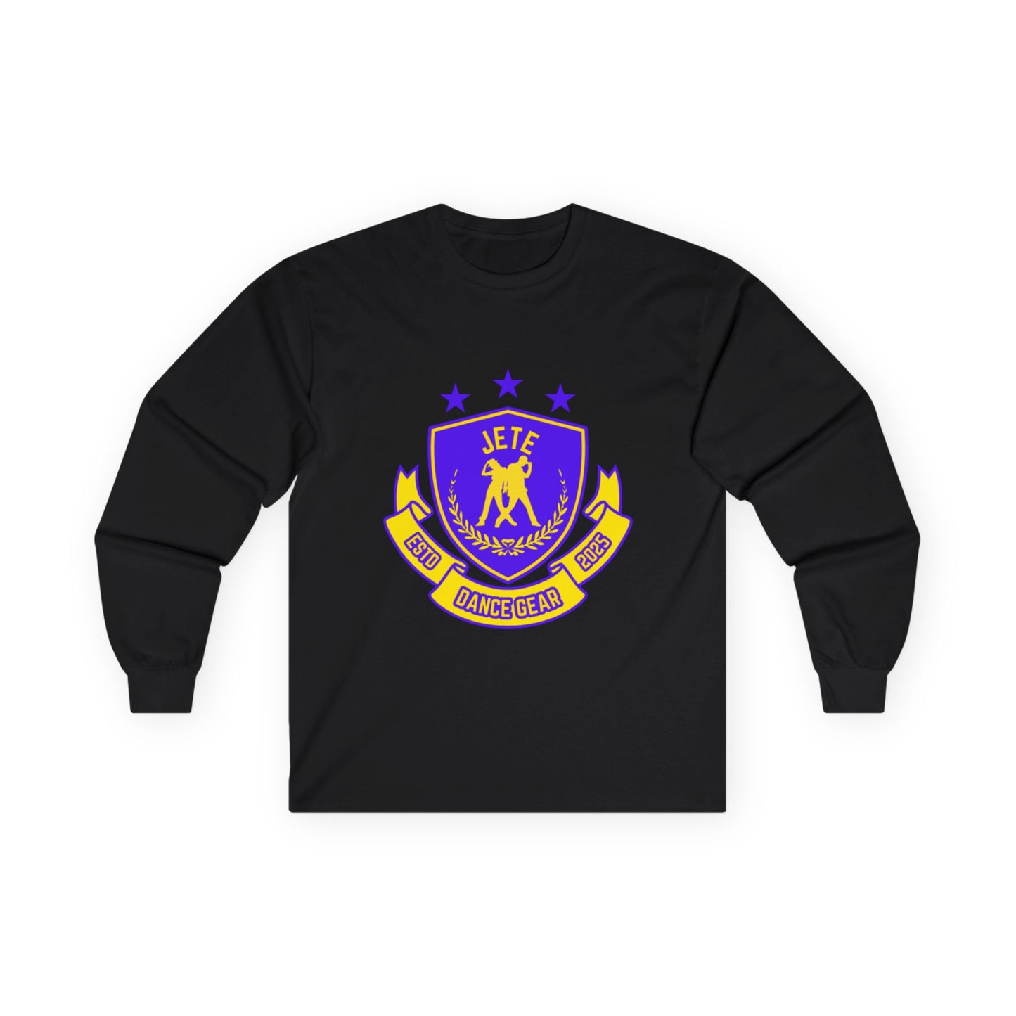 "Jeté Dance Gear" Unisex Long Sleeve Tee – Collegiate-Inspired Dance Shirt for Dancers, Teams & Studio Spirit Wear