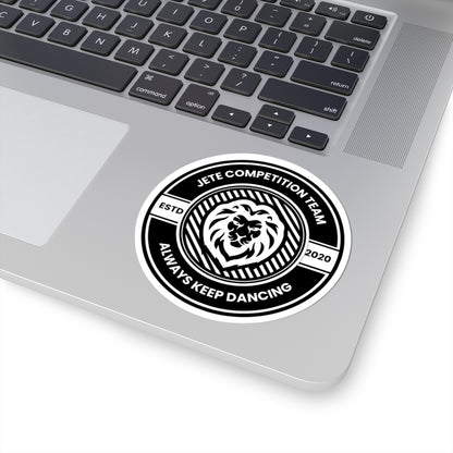 "Jeté Competition Team - Always Keep Dancing" Kiss-Cut Sticker – Bold Collegiate-Inspired Dance-Themed Vinyl Sticker for Dancers, Laptops, Journals & Water Bottles