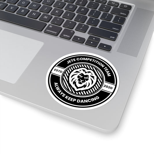 "Jeté Competition Team - Always Keep Dancing" Kiss-Cut Sticker – Bold Collegiate-Inspired Dance-Themed Vinyl Sticker for Dancers, Laptops, Journals & Water Bottles