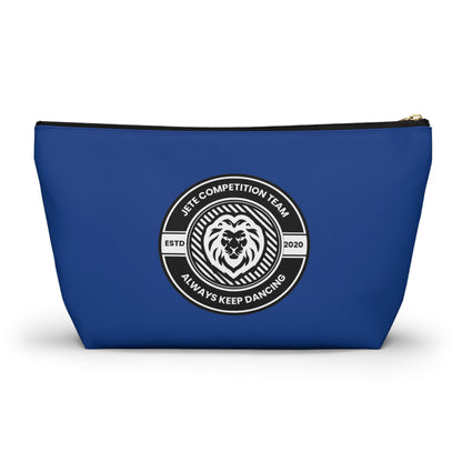 "Jeté Competition Team Always Keep Dancing" Makeup Bag – Collegiate-Inspired Dance Graphic – Team Dance Zipper Pouch for Cosmetics, Accessories & Recital Gifts
