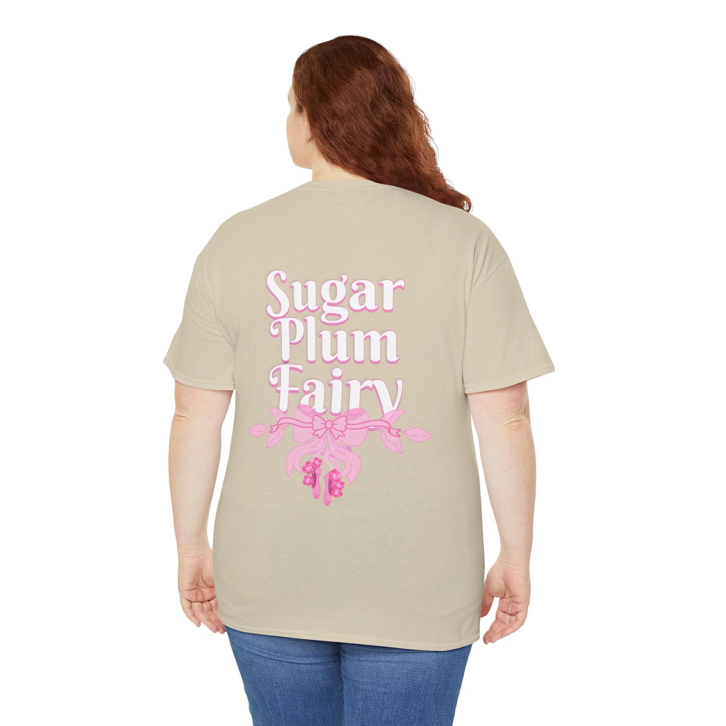 “Sugar Plum Fairy” Back Print ADULT T-shirt + “Nutcracker 2025” Front – Unisex Heavy Cotton Tee | Ballet Holiday Dance Apparel