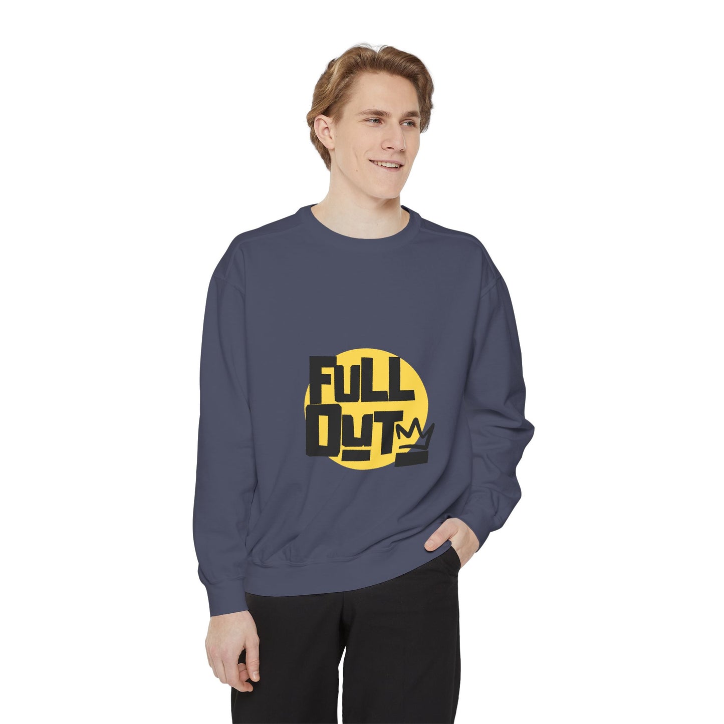 "Full Out" Unisex Lightweight Crewneck Sweatshirt – Bold Streetwear-Inspired Dance Graphic Pullover for Dancers & Performers
