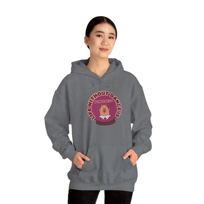 “Life Without Dance is Pointeless" Unisex Heavy Blend Hooded Sweatshirt – Cute Capybara Graphic Hoodie for Adults and Teens