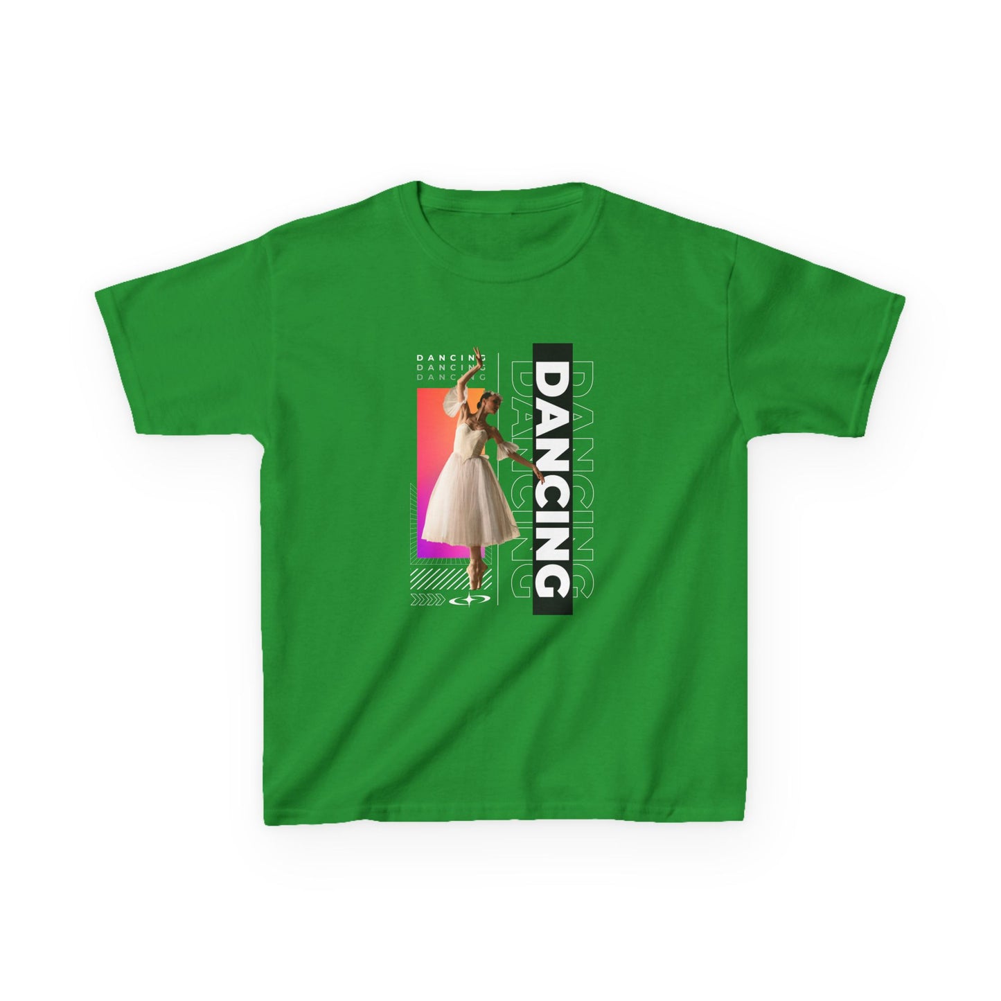 “Dancing” Youth Short Sleeve T-Shirt – Streetwear-Inspired Female Dancer Graphic – Trendy Kids Dance T-Shirt for Girls