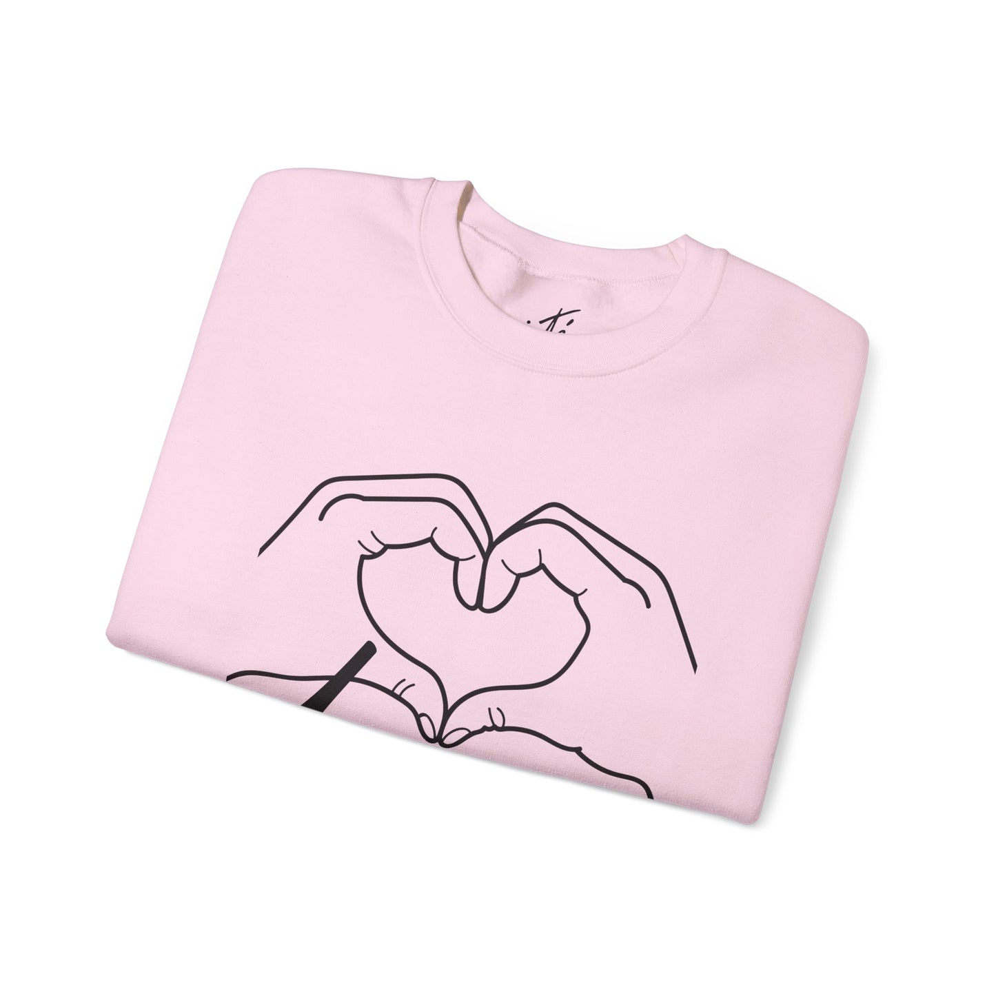 Dance Heart Hands Unisex Crewneck Sweatshirt – Hand Heart Graphic Dance Lover Pullover