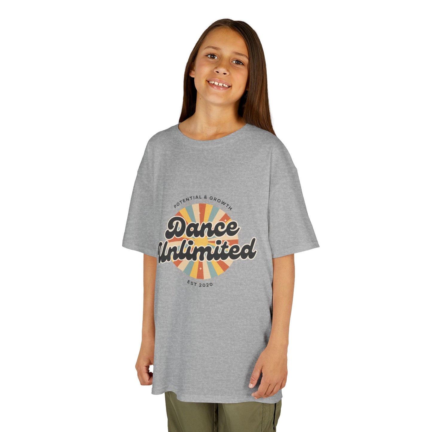 “Dance Unlimited: Potential & Growth” Retro Graphic T-Shirt for Kids – Motivational Dance Shirt - Youth Dance Inspiration Tee