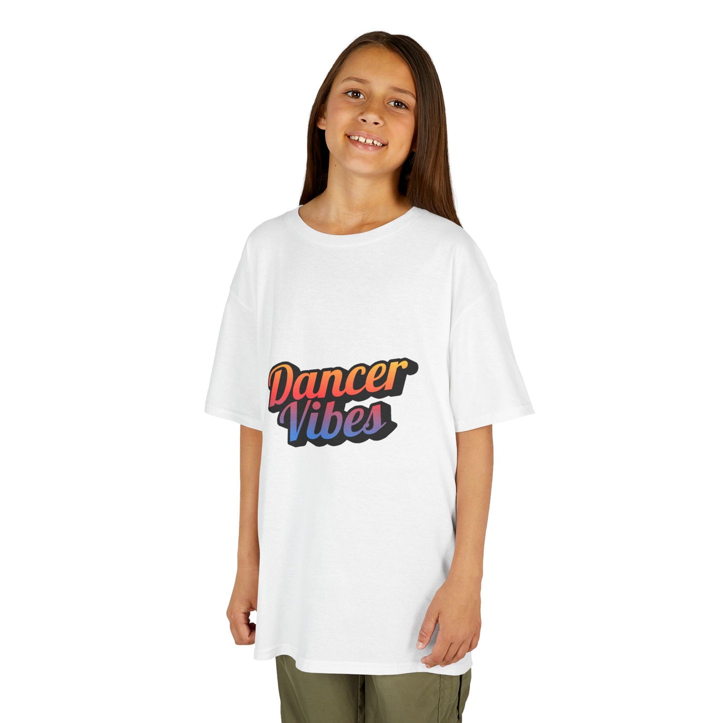 “Dancer Vibes” Colorful Graphic Tee for Kids | Dance-Themed Short Sleeve Shirt - Youth Dance T-Shirt