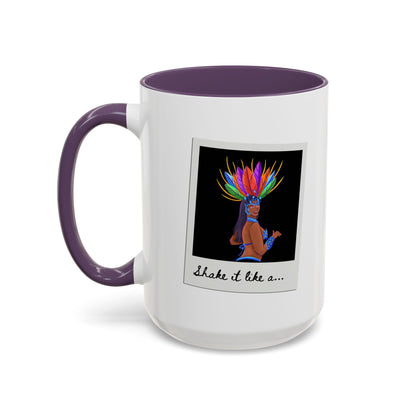 "Shake It Like a..." Accent Coffee Mug – Fun Dance Quote Ceramic Mug for Dancers and Music Lovers