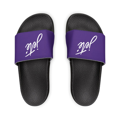 MEN'S SIZES - “Jeté” Official Logo Dance -Inspired Custom Footwear | Men’s Sandal Slides with Removable Straps