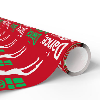 “Dance with Me” Christmas Wrapping Paper – Festive Holiday Gift Wrap with Colorful Dancers & Ballet-Themed Design, Perfect for Dance Lovers and Studios