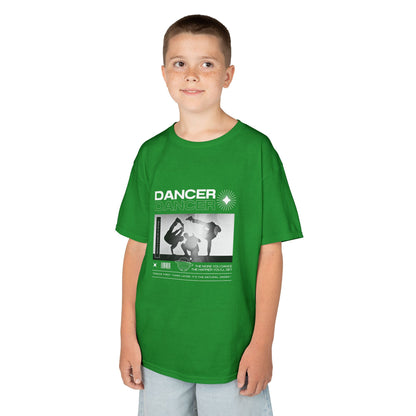 "Dancer" Youth Short Sleeve Tee – Streetwear-Style Breakdancer Graphic Hip Hop Dance Kids T-Shirt
