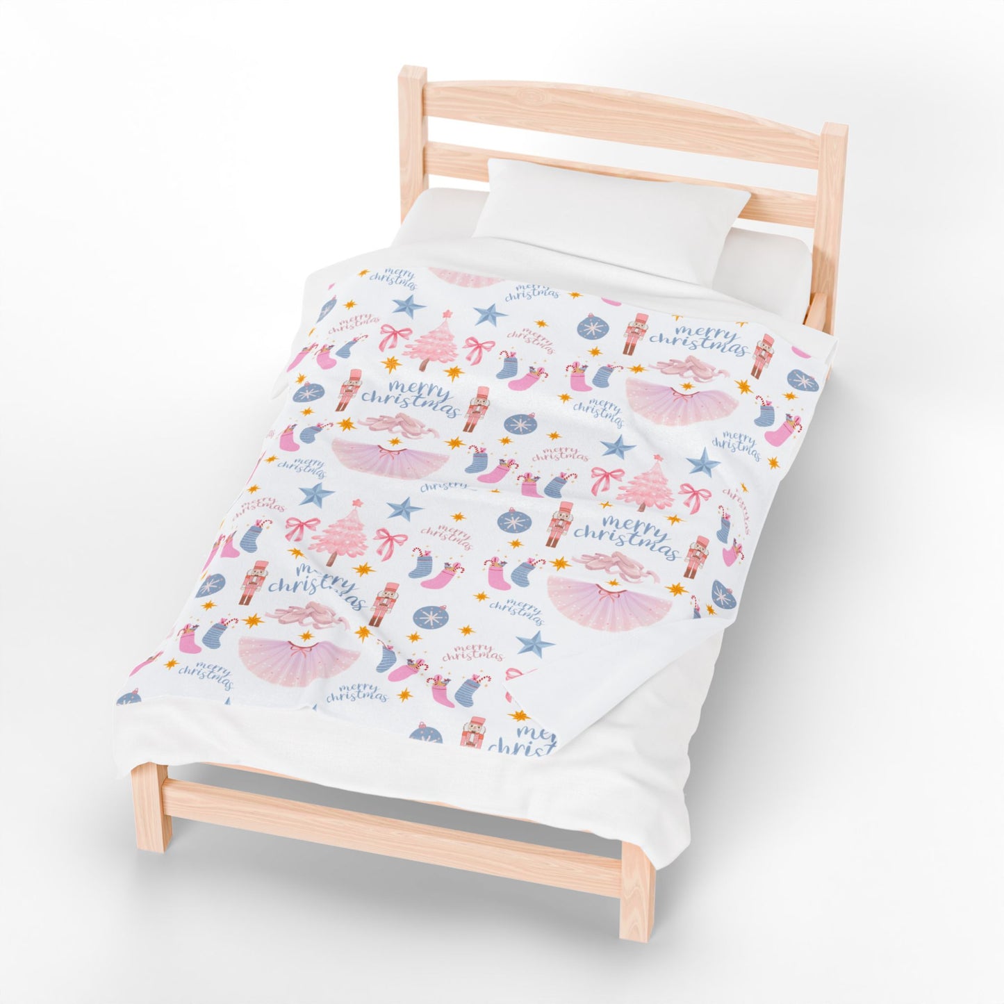 "Nutcracker Ballet Christmas Blanket" – Soft Velveteen Plush Throw with Festive Holiday Ballet Design (Cozy Dance-Themed Home Decor)