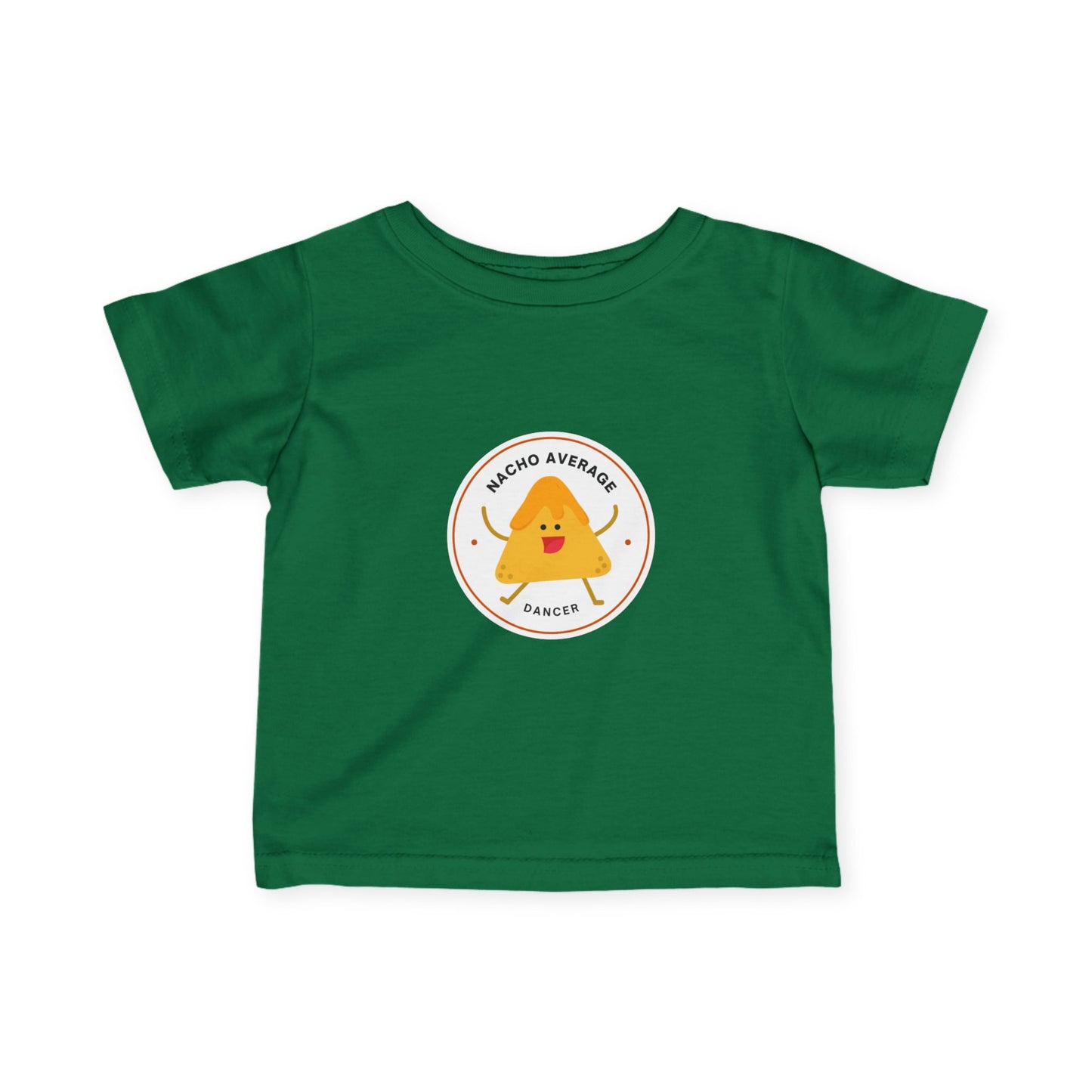 "Nacho Average Dancer" Infant Fine Jersey Tee – Funny Baby Dance T-Shirt with Cute Nacho Graphic for Tiny Movers