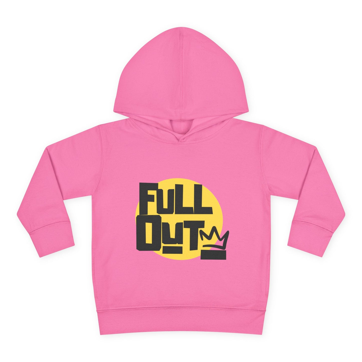 "Full Out" Toddler Pullover Hoodie – Bold Streetwear-Inspired Dance Graphic Fleece Sweatshirt for Kids
