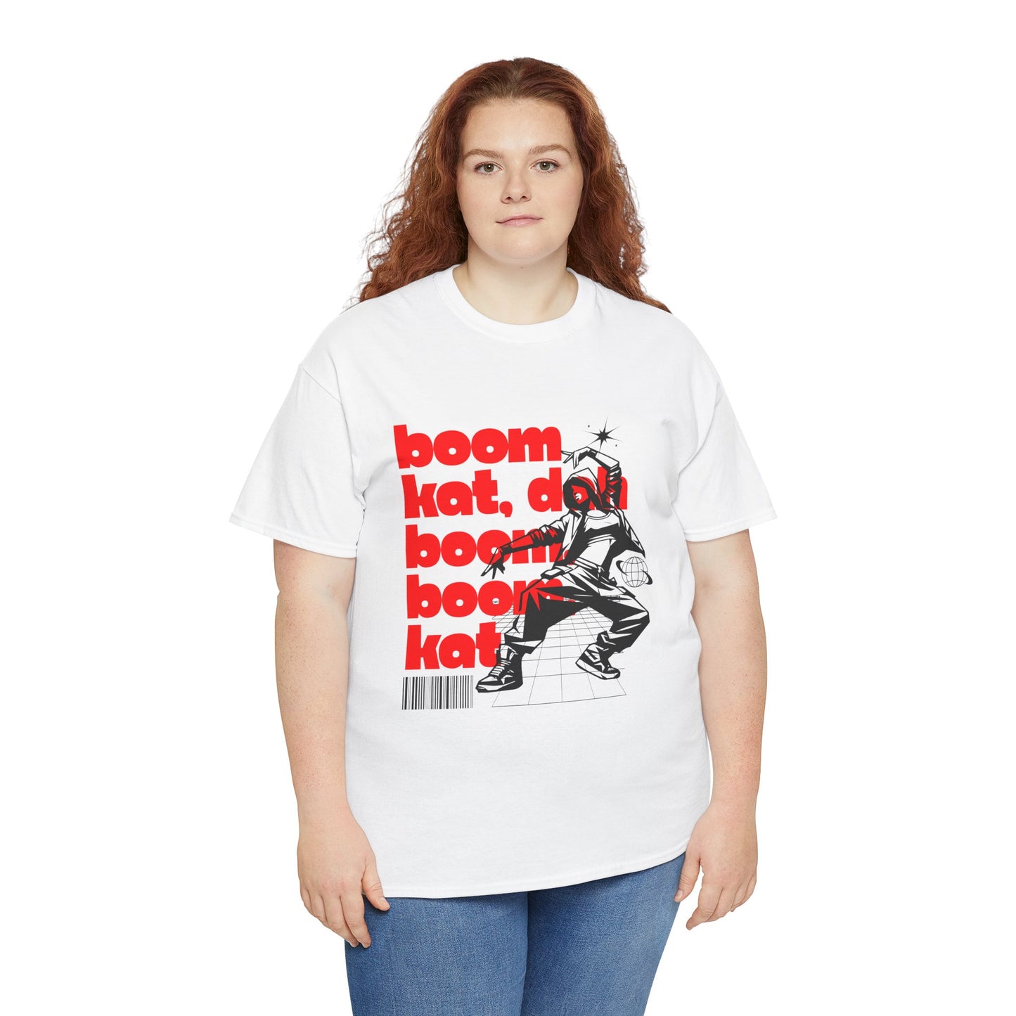 "Boom Kat, Dah, Boom, Boom, Kat" Streetwear Dance Graphic – Unisex Heavy Cotton Tee