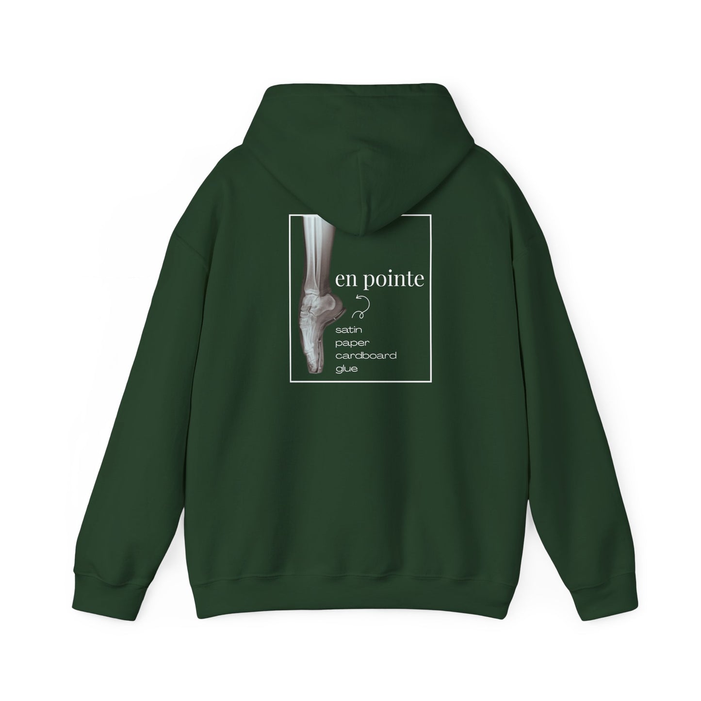 "I Dance En Pointe" Unisex Hoodie – Ballet-Themed Personalized Hoodie for Teens and Adults Featuring X-Ray Foot Design