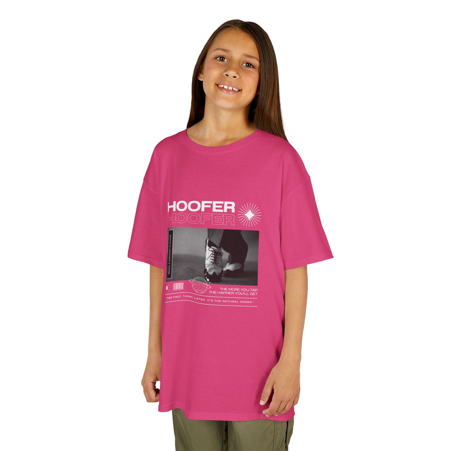 "Hoofer" Youth Short Sleeve Tee – Streetwear Tap Dance Shoes Graphic Kids T-Shirt