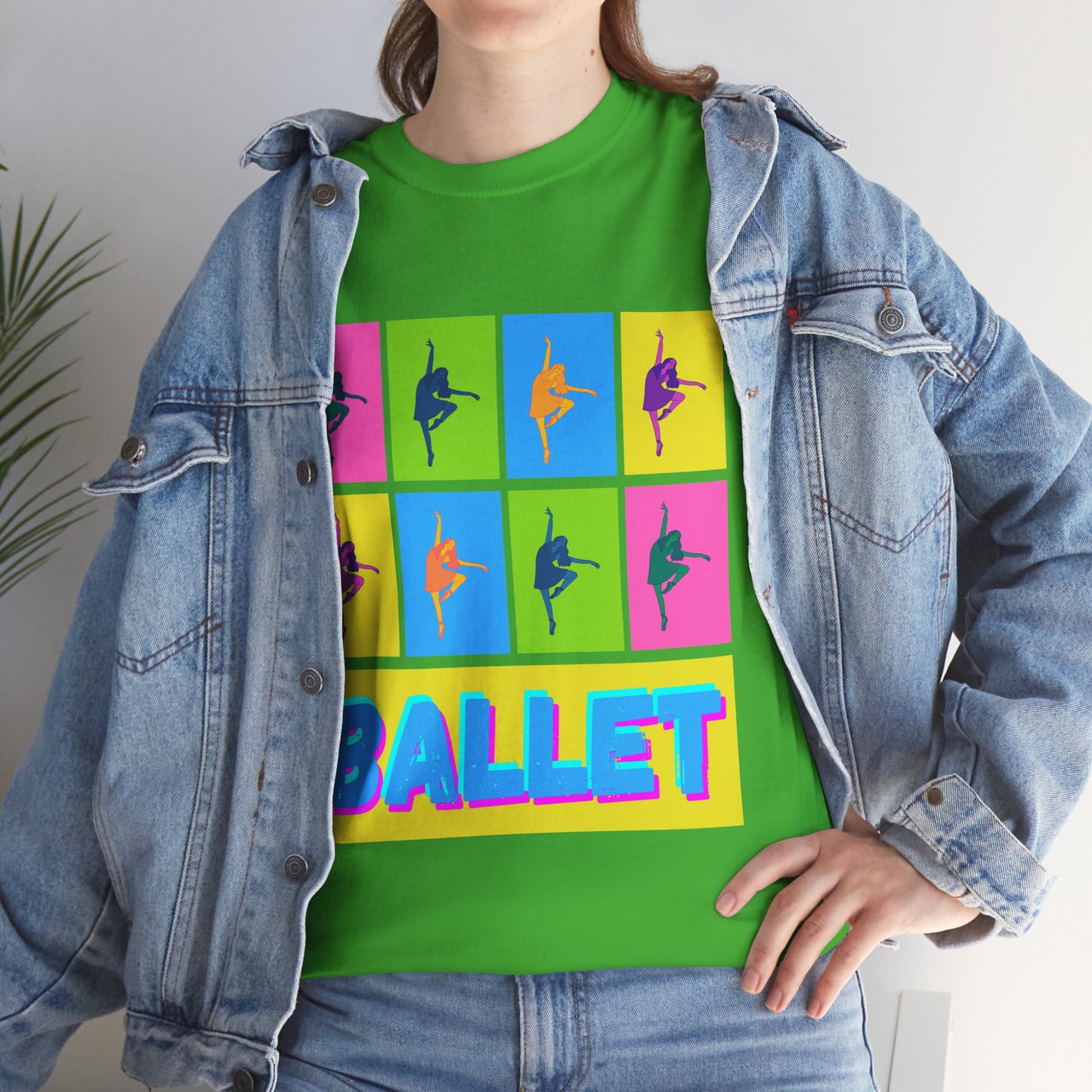 "Ballet" Pop Art Inspired Dance Graphic Unisex Heavy Cotton Tee – Artistic Ballet Dancer T-Shirt for Dance Lovers