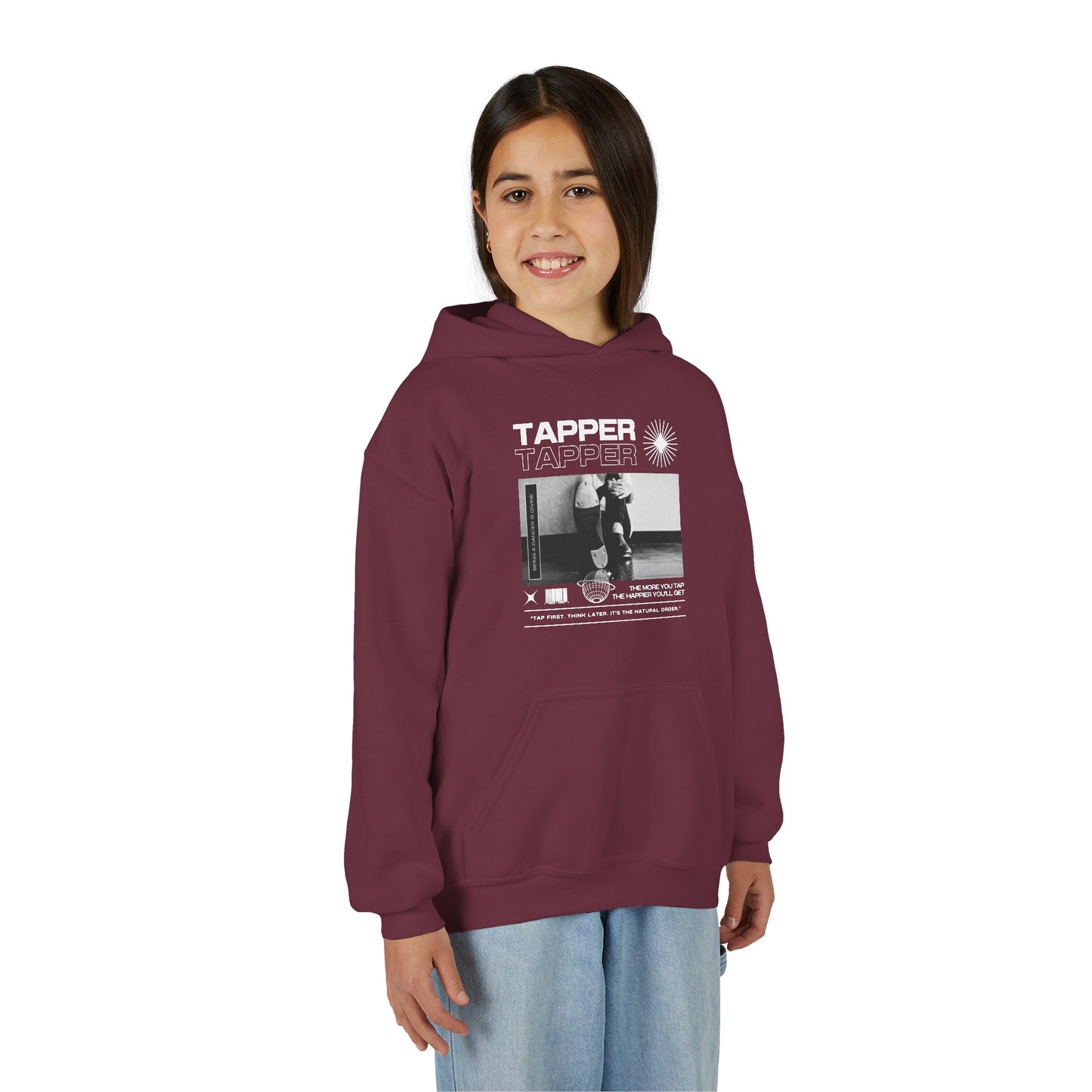 “Tapper” Tap Shoes Streetwear Graphic | Unisex Youth Hoodie – Tap Dance Hoodie for Kids & Young Performers