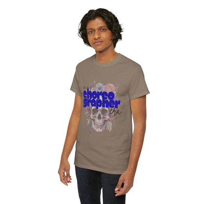 "In My Choreographer Era" Skull Floral Tee – Unisex Heavy Cotton Dance T-Shirt with Cool Gothic Graphic