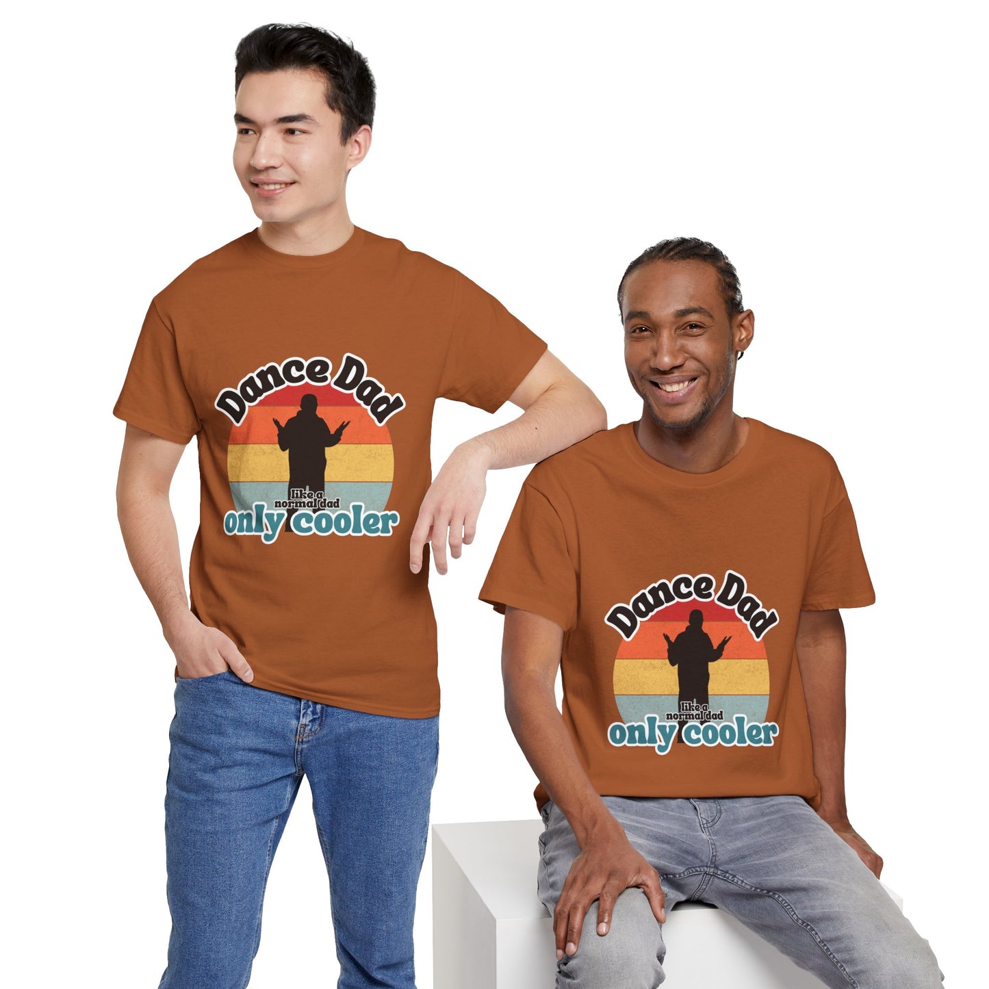 "Dance Dad" Unisex Heavy Cotton Tee – Funny Retro Dance Shirt for Cool Dads