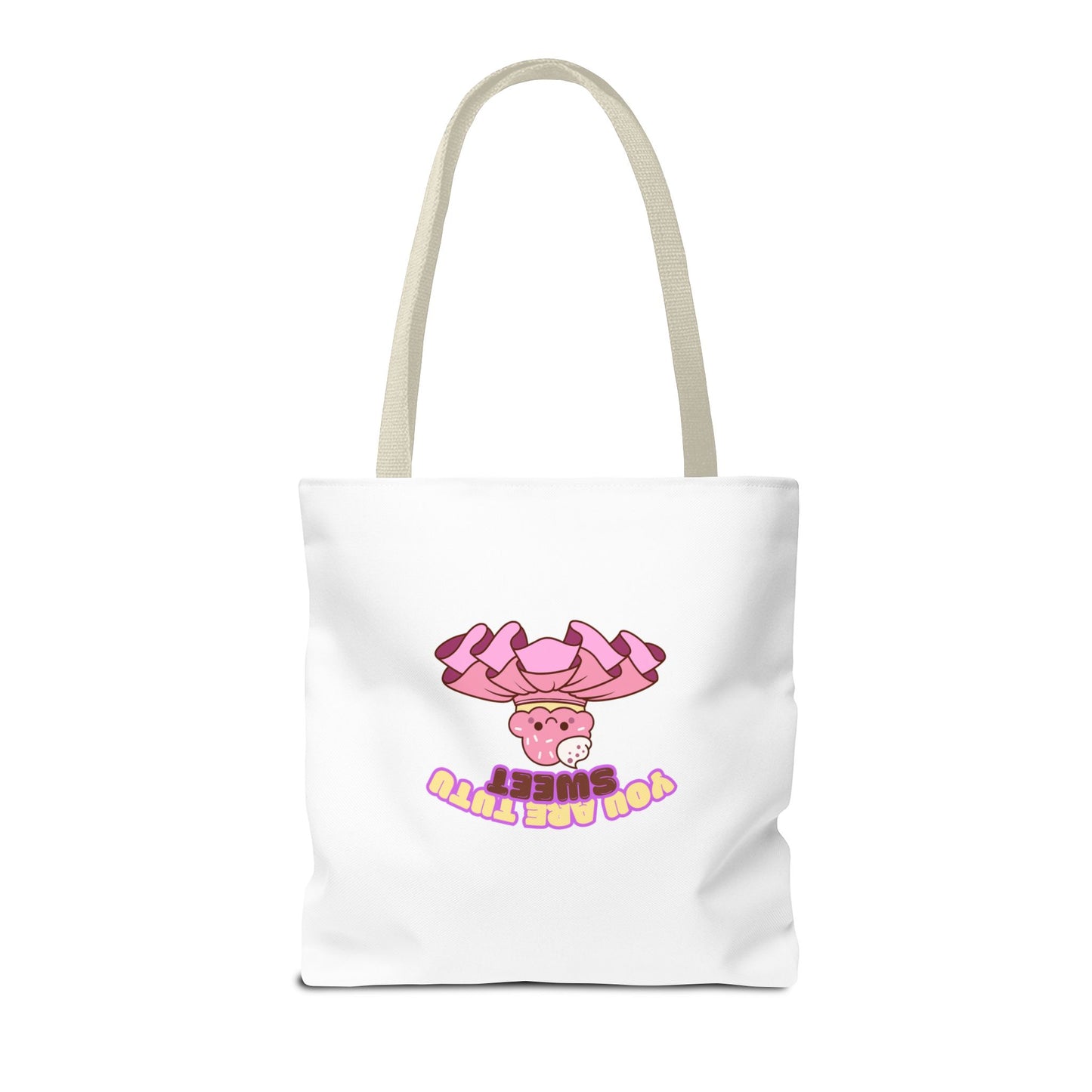 "You Are Tutu Sweet" Kawaii Cupcake Dance Tote Bag – Cute Canvas Bag for Dancers, Dance Moms & Ballet Lovers | Dance Gift Idea