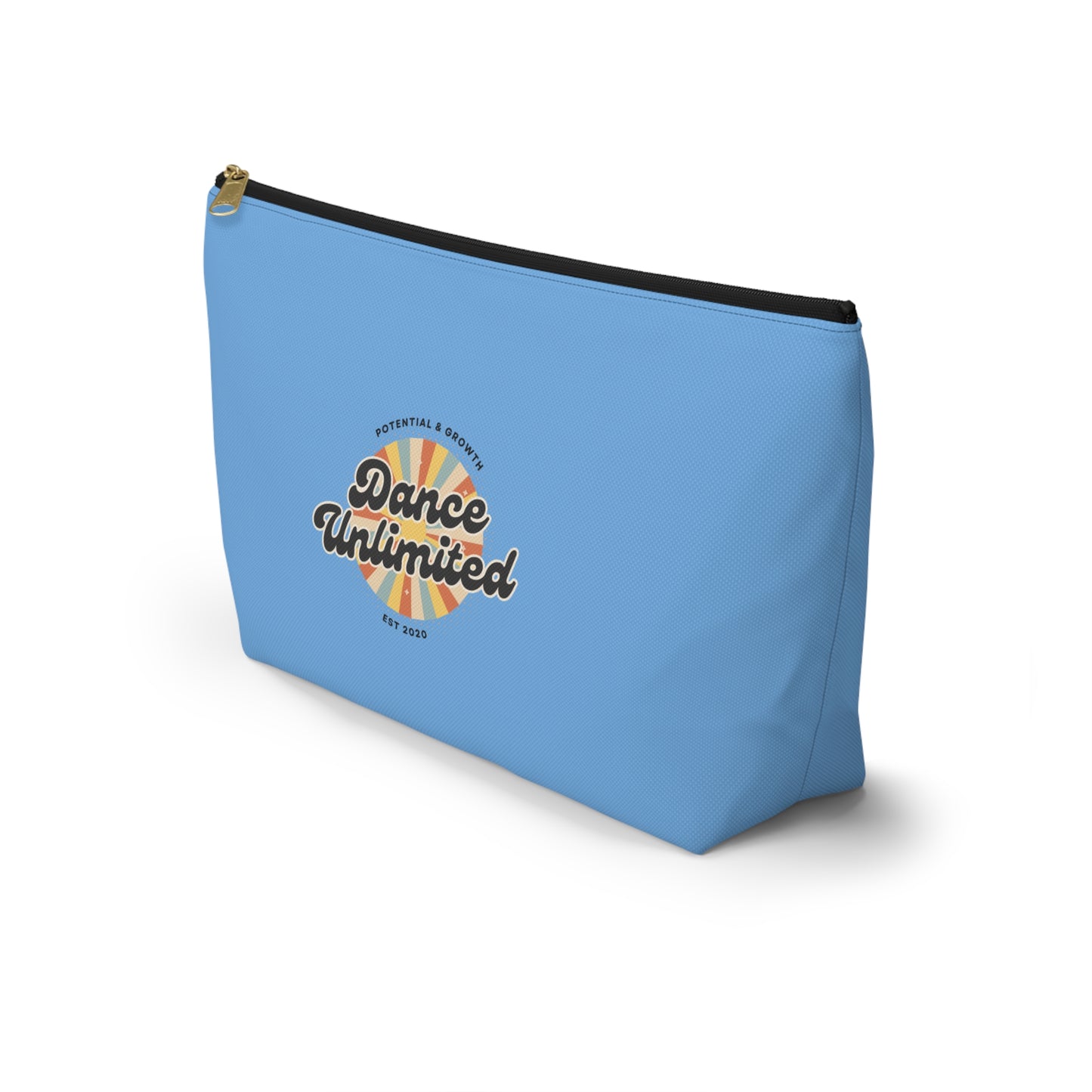 "Dance Unlimited - Potential & Growth" Makeup Bag – Retro Dance Graphic – Inspirational Dance-Themed Zipper Pouch for Cosmetics, Accessories & Gifts