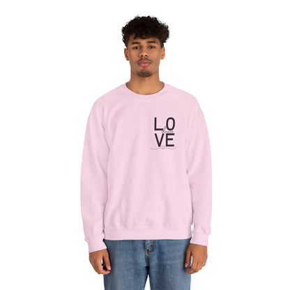 "LOVE Dance" Unisex Crewneck Sweatshirt – Script Letter Graphic Dance Lover Pullover