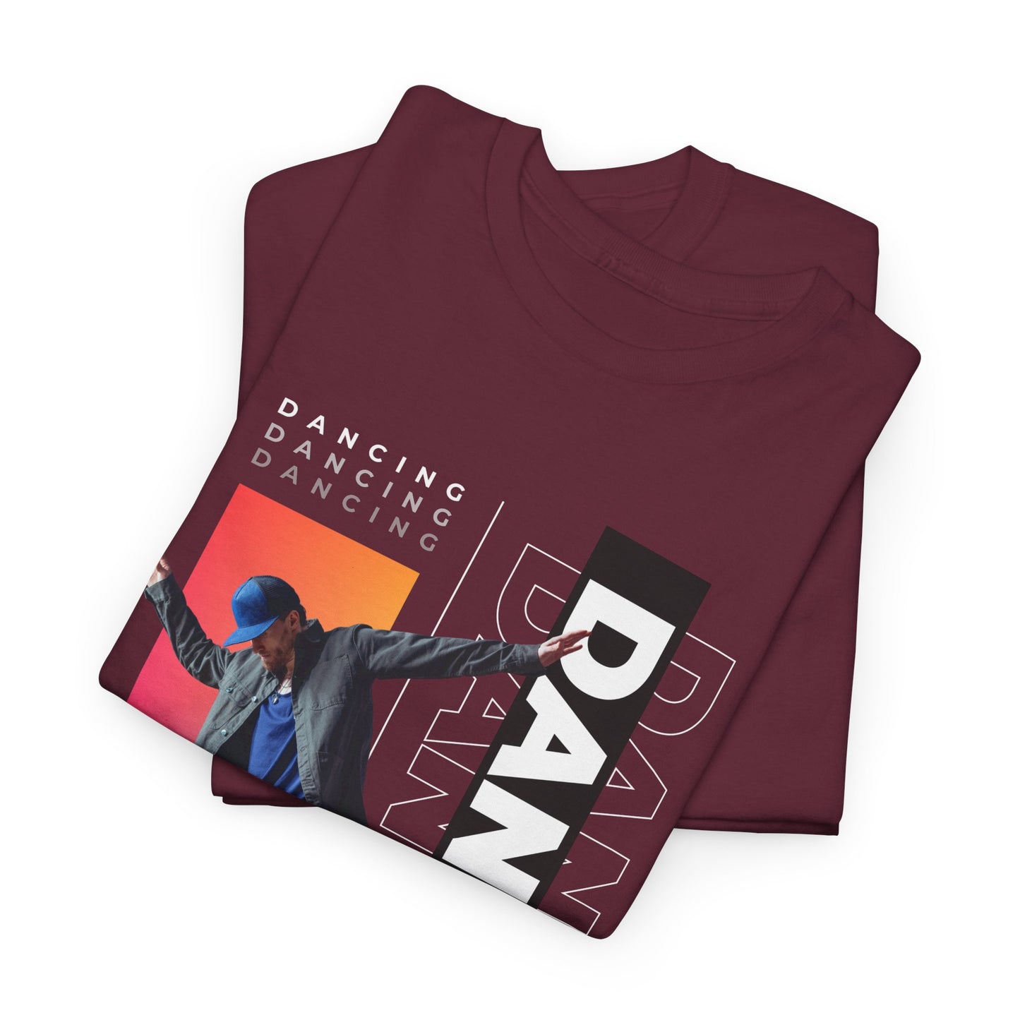 “Dancing” Streetwear-Inspired Male Dancer Unisex Heavy Cotton Tee – Urban Dance Graphic T-Shirt for Performers and Dance Lovers