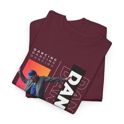 “Dancing” Streetwear-Inspired Male Dancer Unisex Heavy Cotton Tee – Urban Dance Graphic T-Shirt for Performers and Dance Lovers
