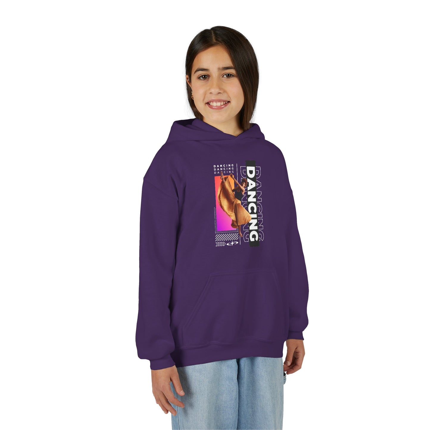 “Dancing” Female Dancer Streetwear Graphic | Unisex Youth Hoodie – Dance Hoodie for Kids & Young Performers