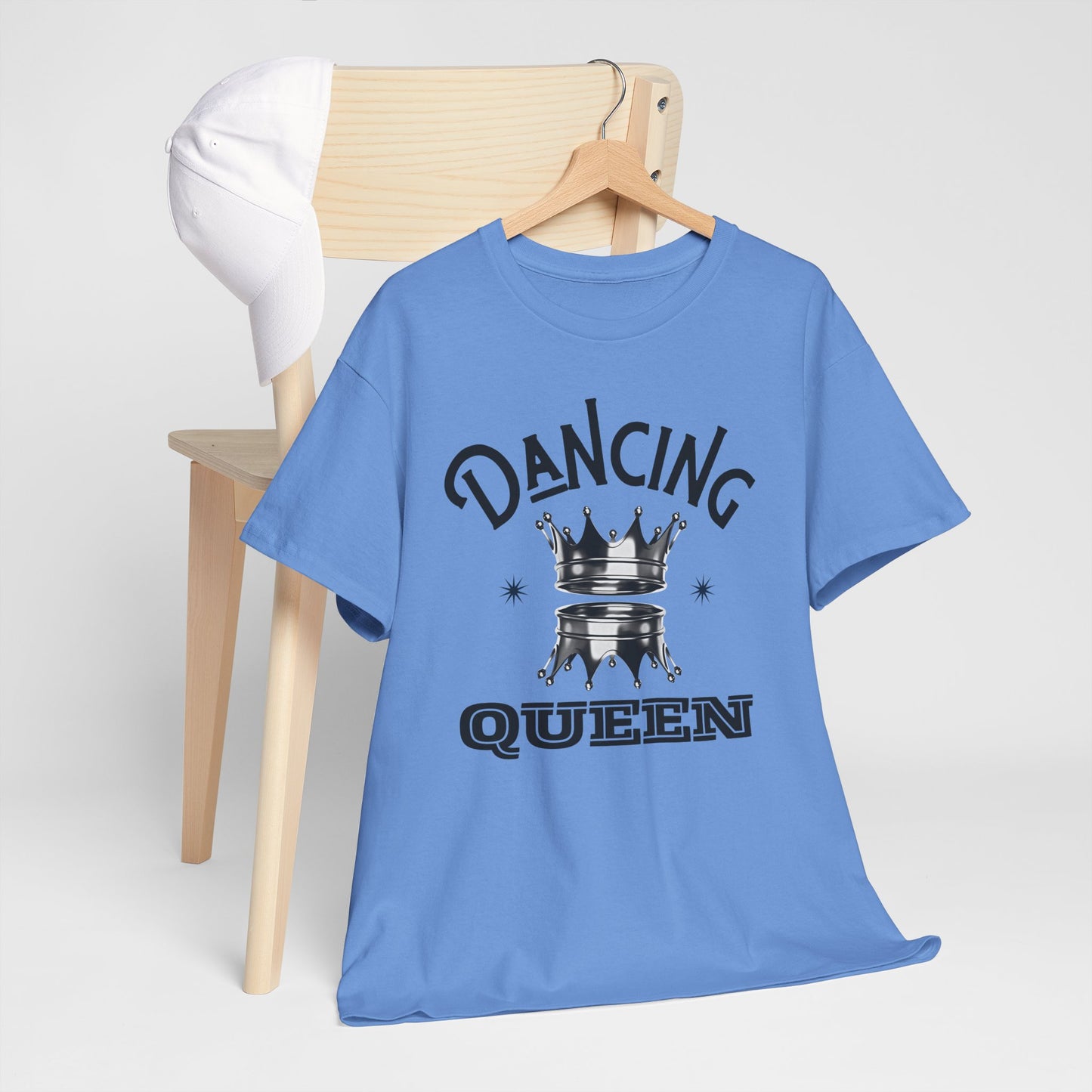 “Dancing Queen" Unisex Heavy Cotton T-Shirt with Crown Graphic – Dance-Inspired Graphic Tee for Adults & Kids