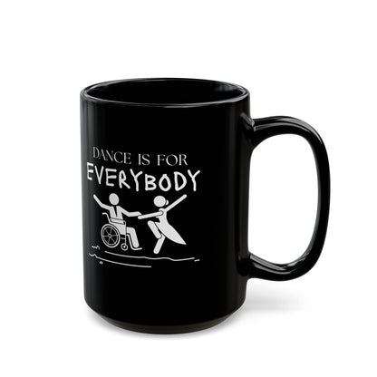 "Dance Is for Everybody" Accent Coffee Mug – Inclusive Dance-Themed Mug for Dancers, Teachers, and Ballet Lovers