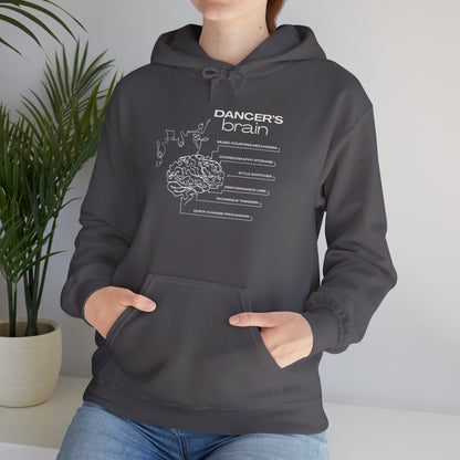 "Dancer’s Brain" Unisex Hoodie – Funny Dance-Themed Hoodie for Teens and Adults with Personalization Option and Cute Dancer Brain Graphic