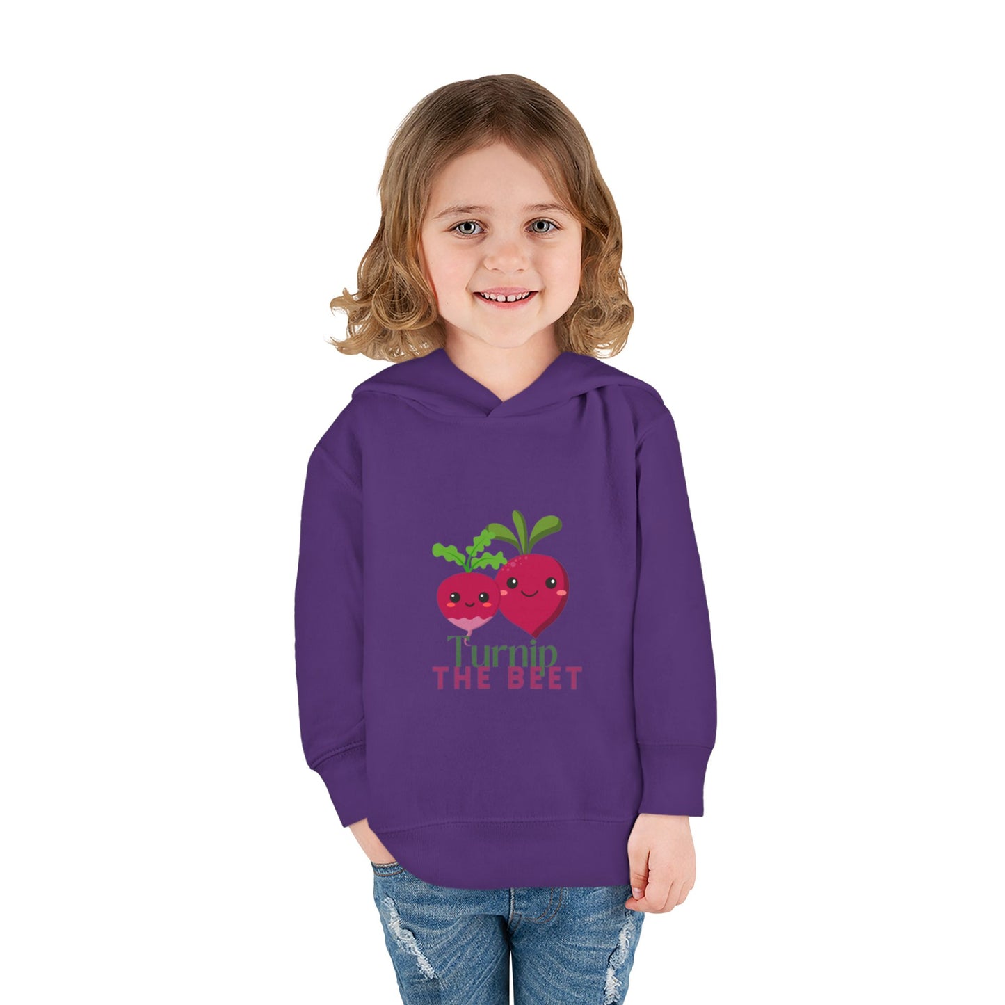 "Turnip the Beet "Toddler Pullover Hoodie – Cute Vegetable Dance Pun Graphic Fleece Sweatshirt for Kids