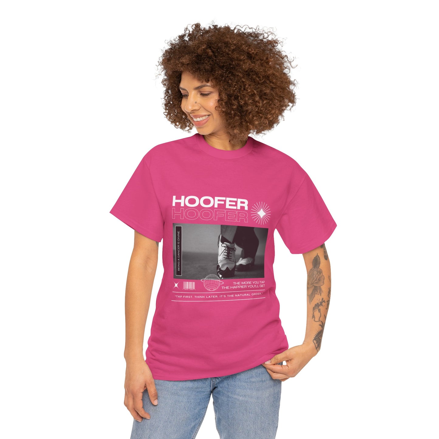 “Hoofer" Tap Dance Unisex Heavy Cotton Tee – Streetwear-Inspired Tap Shoes Graphic T-Shirt for Dancers