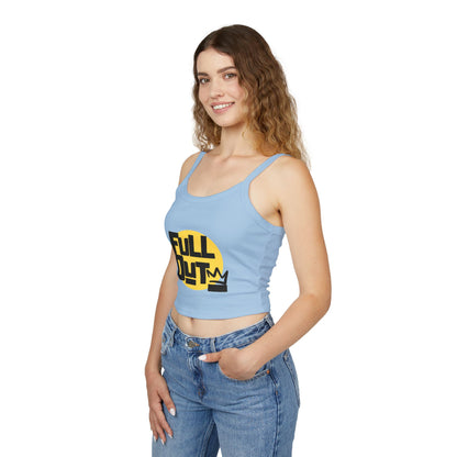 "Full Out" Women’s Spaghetti Strap Tank Top – Bold Streetwear-Inspired Dance Graphic | Trendy Dancewear for Performers, Classes & Everyday Style