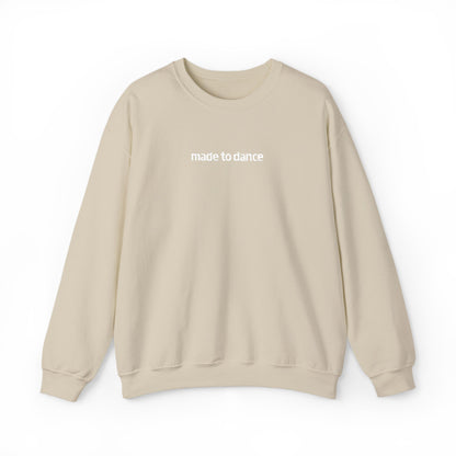 “Made to Dance" Unisex Heavy Blend™ Crewneck Sweatshirt – Embroidered Dance-Inspired Pullover for Adults & Kids
