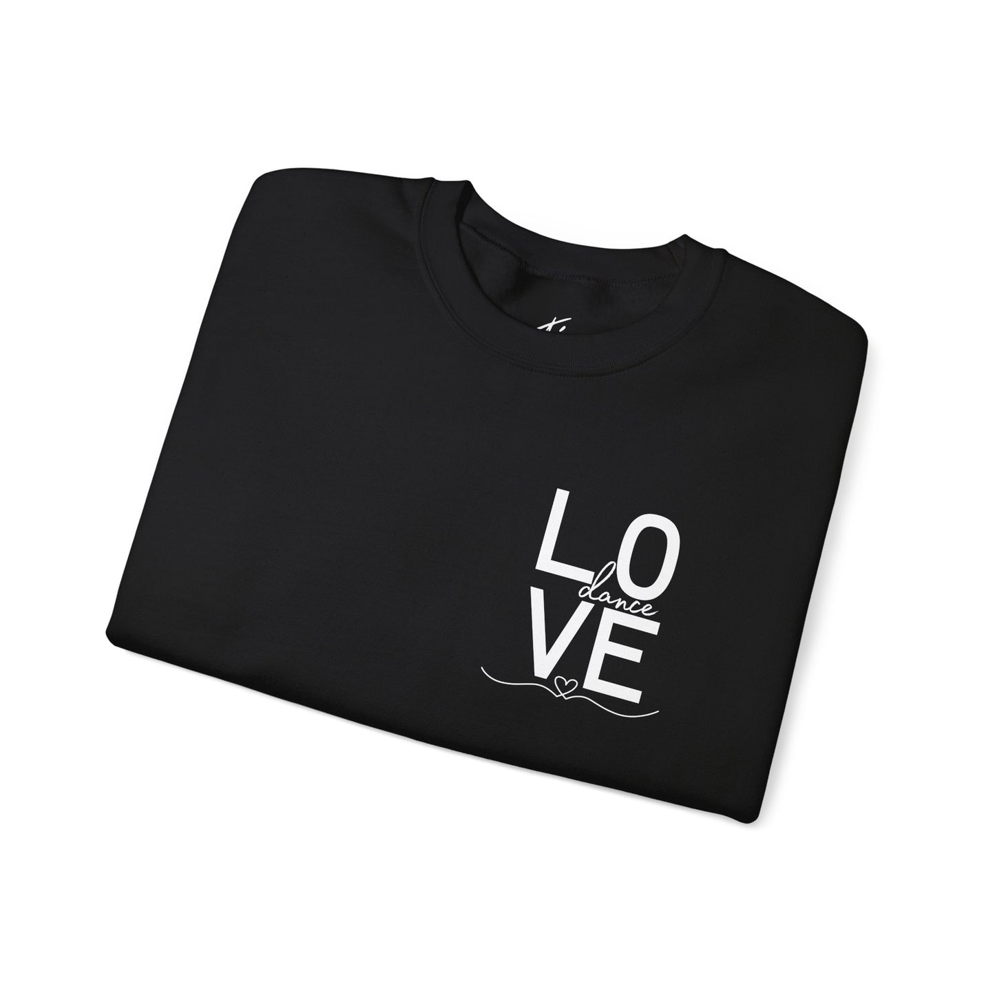 "LOVE Dance" Unisex Crewneck Sweatshirt – Script Letter Graphic Dance Lover Pullover