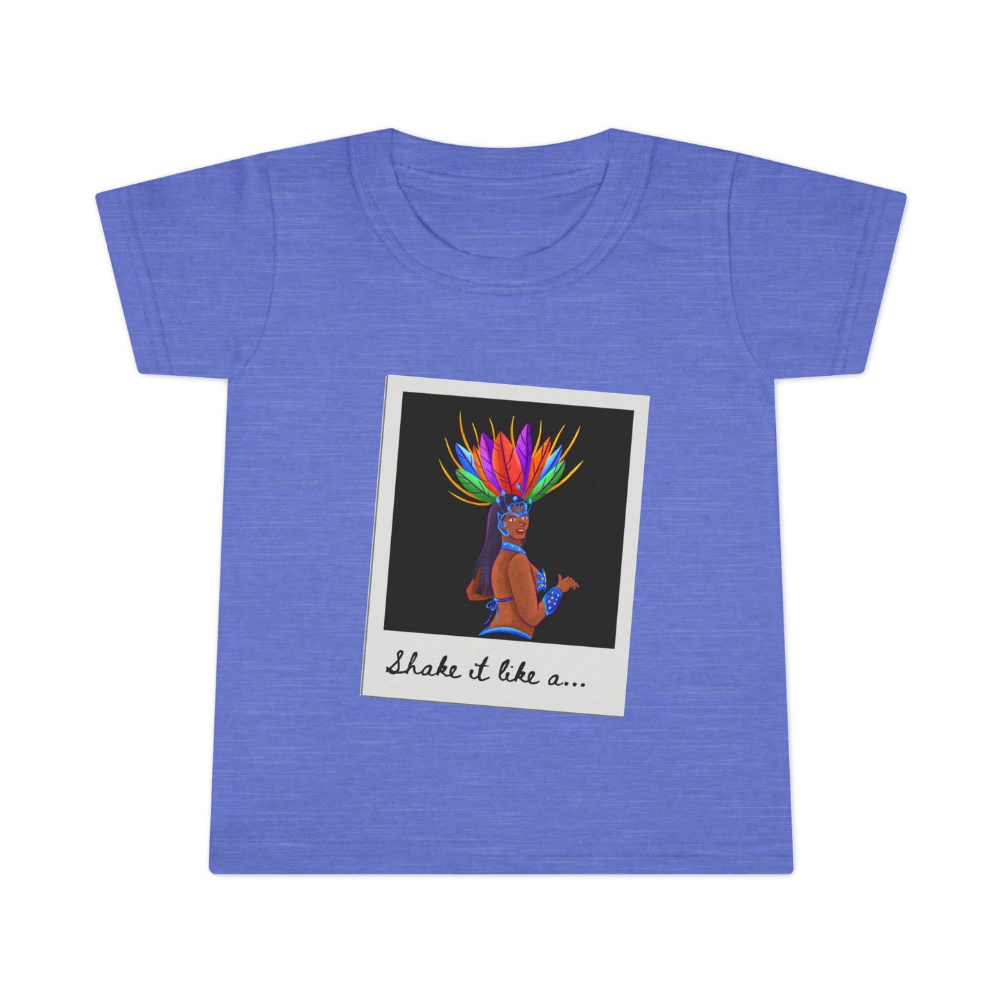 "Shake It Like a..." Toddler Dance T-Shirt – Carnival-Inspired Samba Dancer Graphic Short Sleeve Tee for Kids