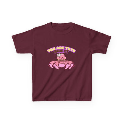 "You Are Tutu Sweet" Youth Short Sleeve Tee – Kawaii Cupcake in Tutu Graphic Dance Shirt for Kids and Ballet Lovers