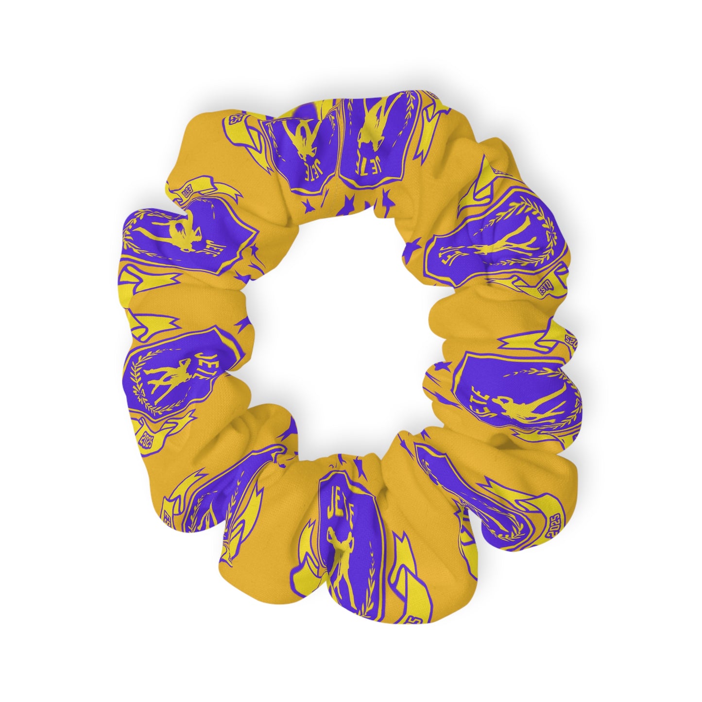 “Jeté Dance Gear” Scrunchie – Collegiate-Inspired Dance Team Hair Accessory for Dancers