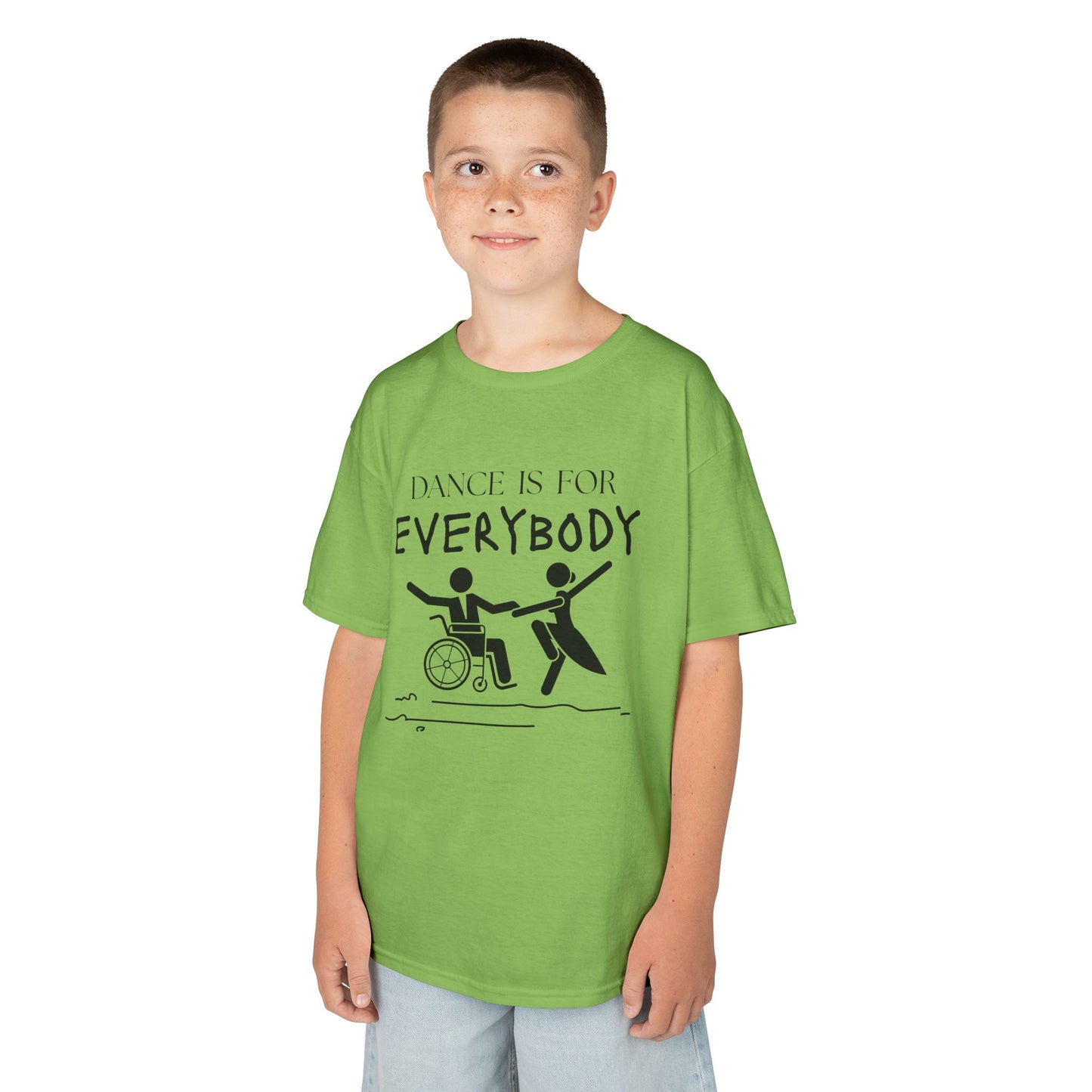 “Dance Is for Everybody” Youth Short Sleeve Tee – Inclusive Dance T-Shirt for Kids & Teens, Personalized with Name or Studio