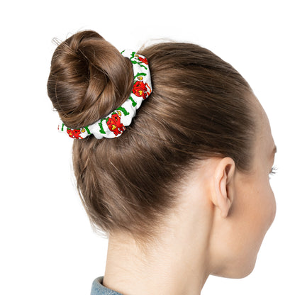 “What's a Pepper's Favorite Dance? Salsa!” Scrunchie – Funny Dance Pun Hair Accessory with Cute Pepper Graphic