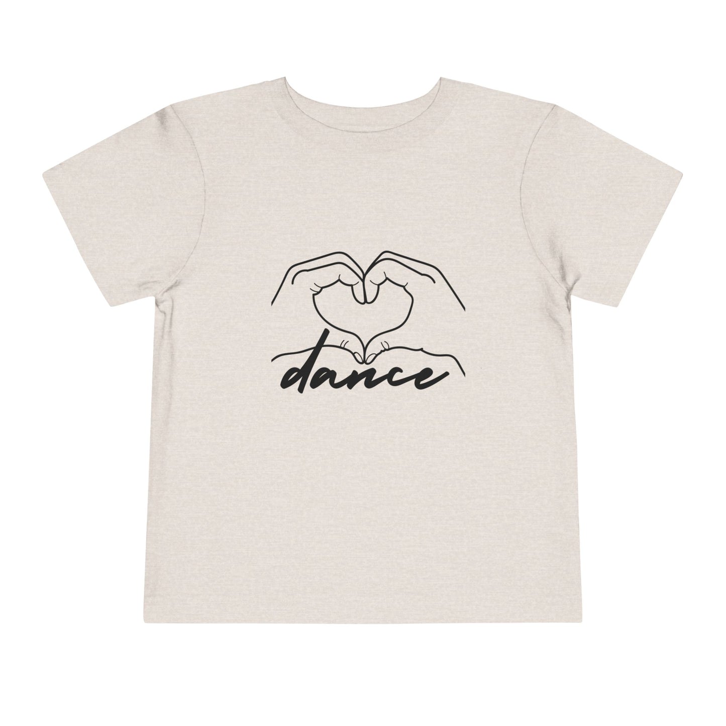 "Dance" Heart Hands Toddler Short Sleeve Tee – Heart Hands Graphic Dance Lover T-Shirt