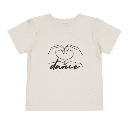 "Dance" Heart Hands Toddler Short Sleeve Tee – Heart Hands Graphic Dance Lover T-Shirt