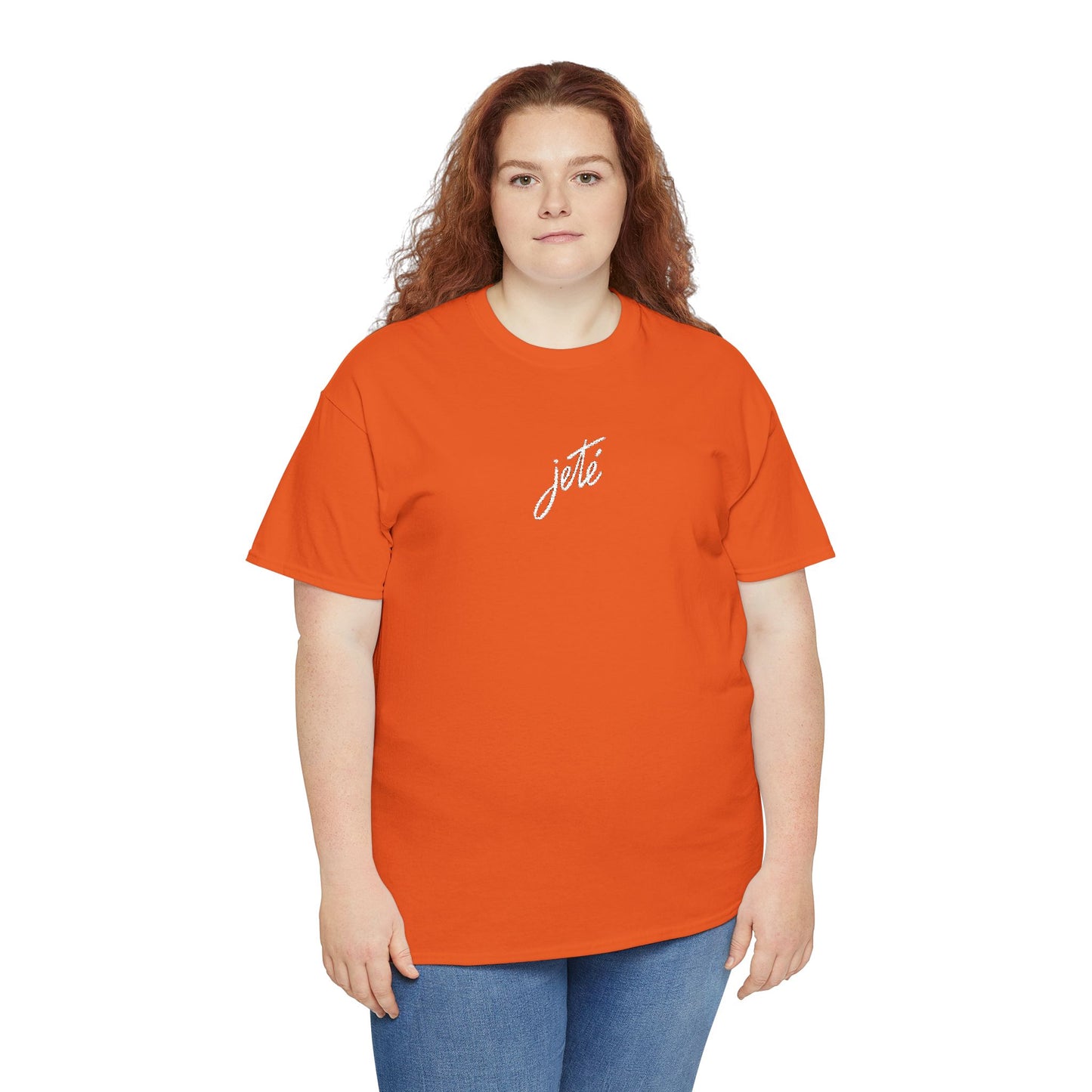 “Jeté” Official Embroidered Logo -Classic Dance Tee for Ballet & Dance Enthusiasts | Unisex Heavy Cotton™ T-Shirt