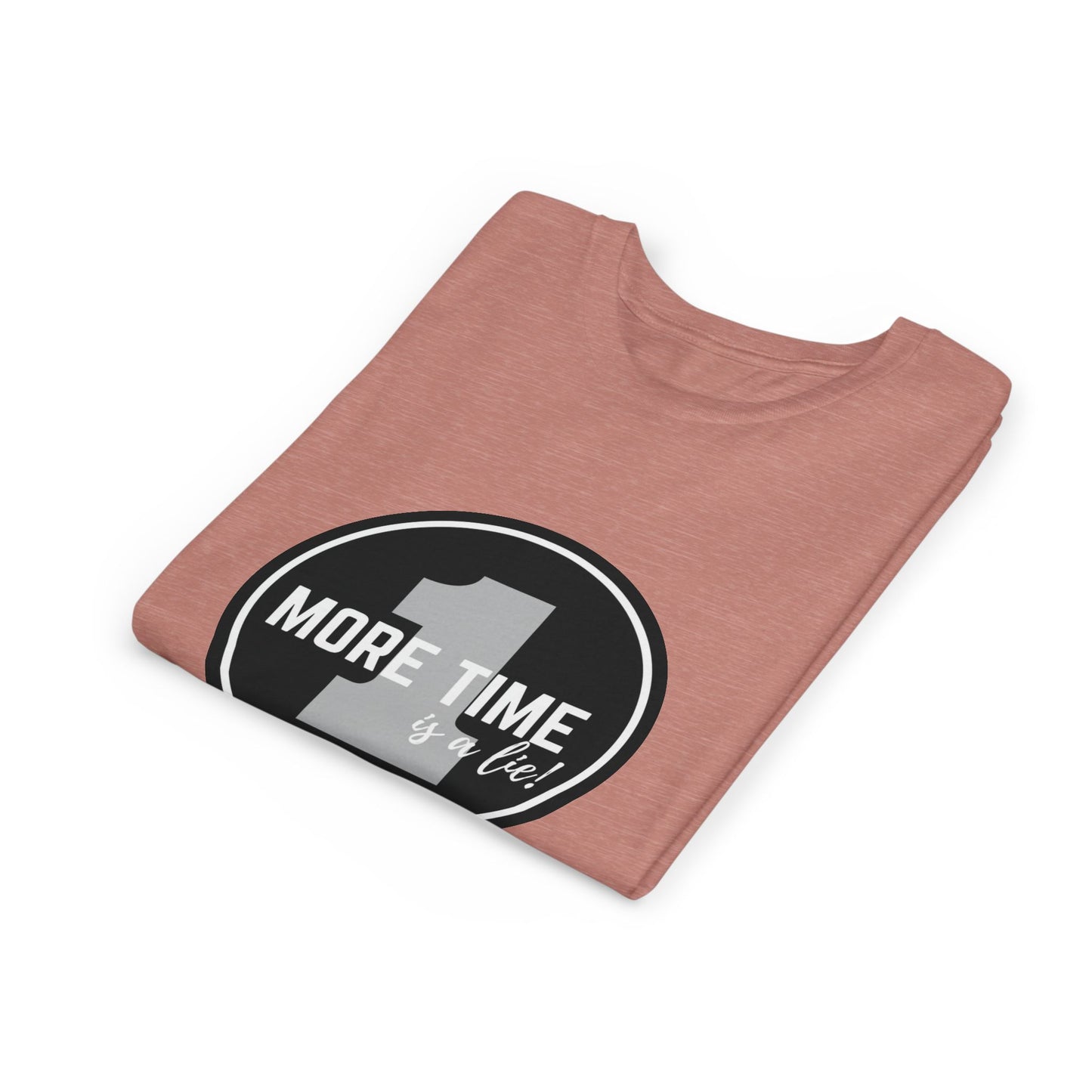 “One More Time is a Lie” Bold Emblem Dancer Graphic T-Shirt for Kids – Funny Dance Rehearsal Shirt - Youth Dance Tee
