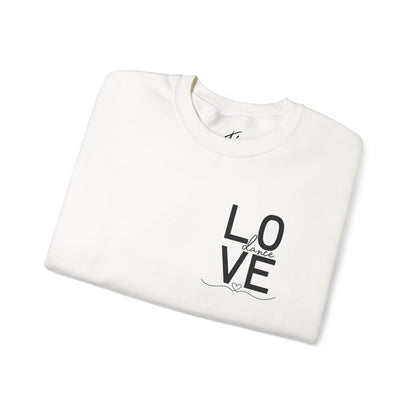 "LOVE Dance" Unisex Crewneck Sweatshirt – Script Letter Graphic Dance Lover Pullover